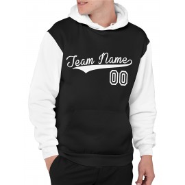Custom Men'S Hoodies Featuring Personalized Names And Numbers - Available in Multiple Colors, Suitable for Baseball, Hiking, And Everyday Casual Wear - with a Hood, Front Pocket, Made of, Perfect for Outdoor Activities, Plus Size