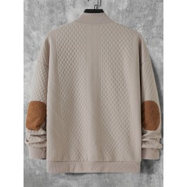 Spring and Autumn Oversized Men's Casual Sweatshirt Jacket, Fashionable Soft Comfortable Outerwear, PLUS SIZE